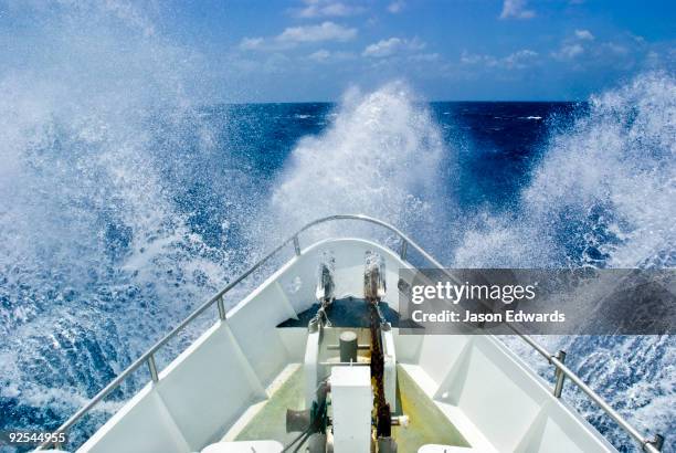 coral sea islands territory, australia. - ships bow stock pictures, royalty-free photos & images