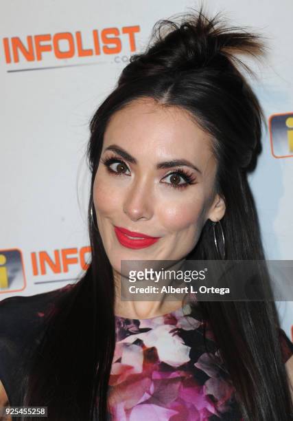 Actress Mandy Amano attends the INFOList.com's Pre-Oscar Soiree and Jeff Gund Birthday Party held at Mondrian Sky Bar on February 27, 2018 in West...