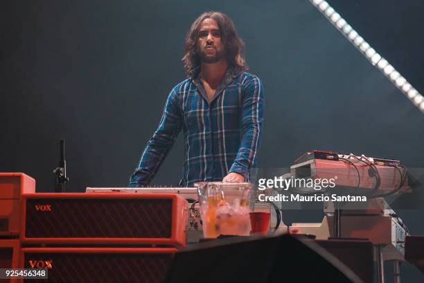 Rami Jaffee keyboardist member of the band Foo Fighters performs live on stage at Allianz Parque on February 27, 2018 in Sao Paulo, Brazil.