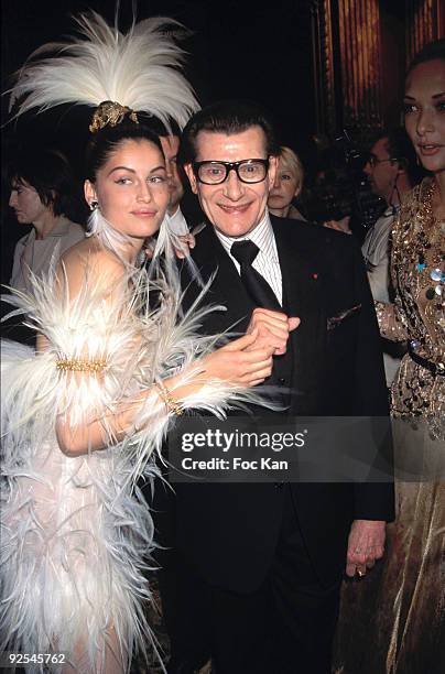 Laetitia Casta and Yves Saint Laurent