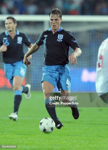 Scott Parker of England in action during the UEFA EURO 2012 group G qualifying match between Bulgaria and England at the Vasil Levski National...