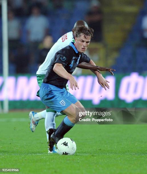 Scott Parker of England in action during the UEFA EURO 2012 group G qualifying match between Bulgaria and England at the Vasil Levski National...