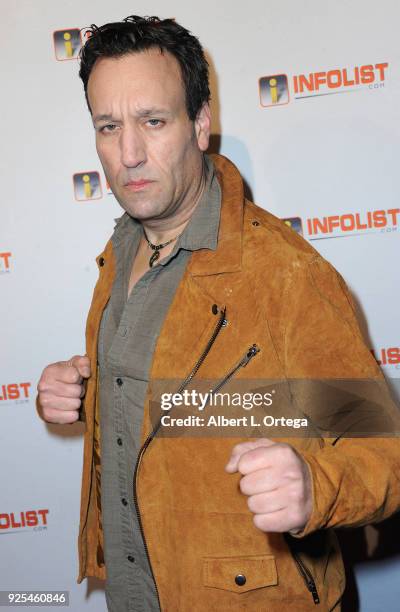 Actor Gabriel Jarret attends the INFOList.com's Pre-Oscar Soiree and Jeff Gund Birthday Party held at Mondrian Sky Bar on February 27, 2018 in West...