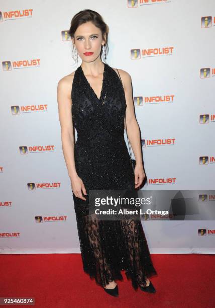 Actress Lili Borden attends the INFOList.com's Pre-Oscar Soiree and Jeff Gund Birthday Party held at Mondrian Sky Bar on February 27, 2018 in West...