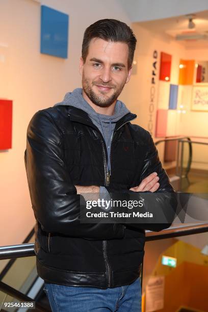 German singer Alexander Klaws creates his own chocolate by Ritter Sport at Ritter Sport Bunte Schokowelt on February 28, 2018 in Berlin, Germany.