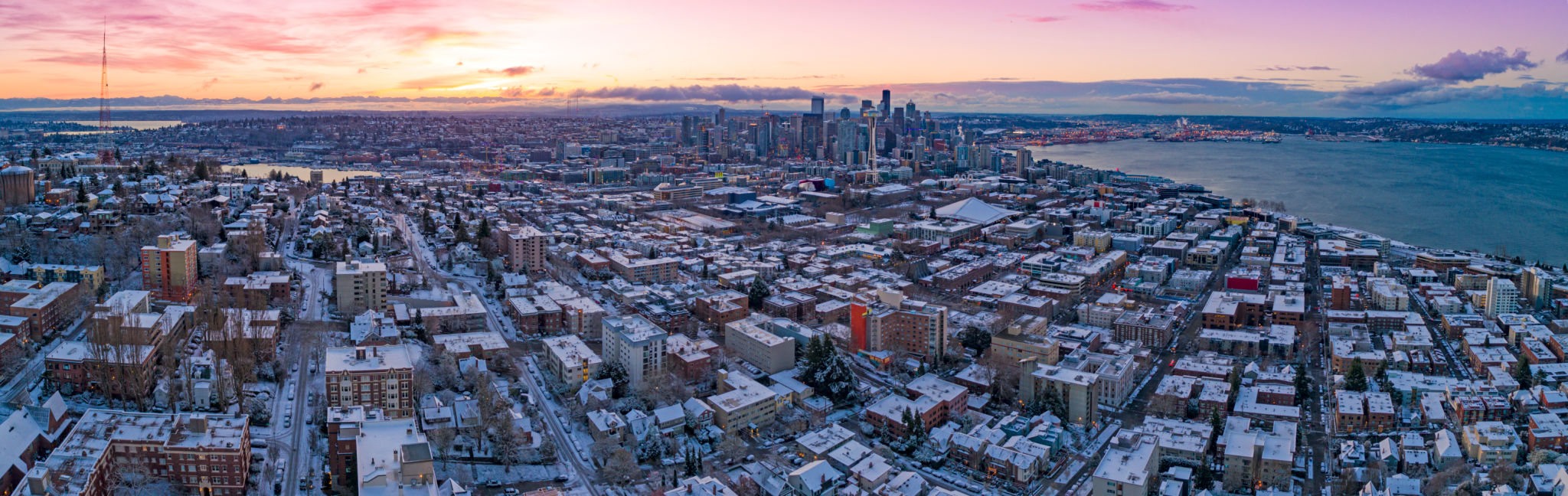 urban winter aerial
