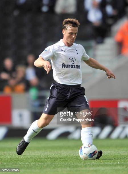 Scott Parker of Tottenham Hotspur in action during the Barclays Premier League match between Wolverhampton Wanderers and Tottenham Hotspur at...