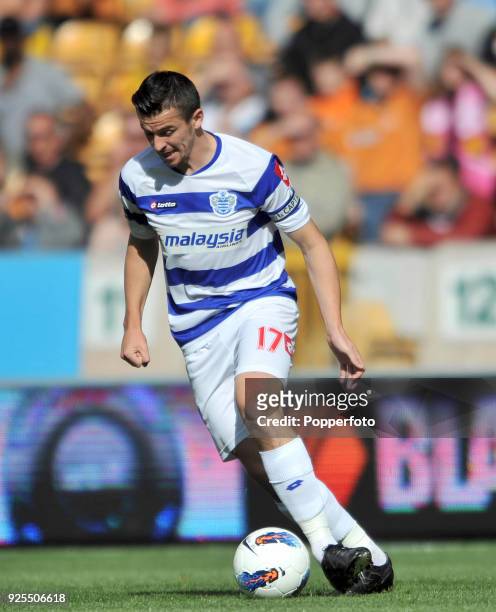Joey Barton of Queens Park Rangers in action during the Barclays Premier League match between Wolverhampton Wanderers and Queens Park Rangers at...