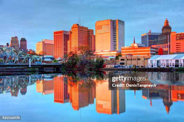 downtown newark, new jersey skyline - new jersey stock pictures, royalty-free photos & images