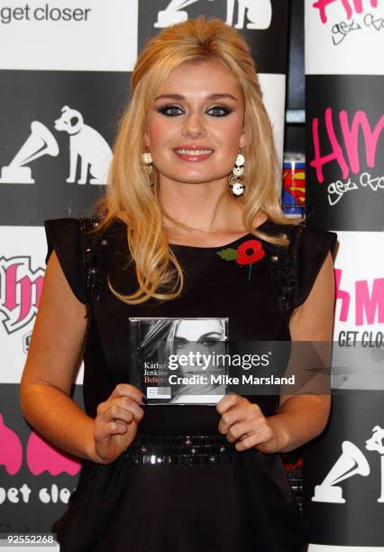 Katherine Jenkins attends album signing at HMV Westfield London on October 30, 2009 in London, England.