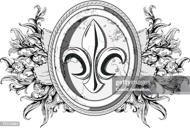 bildbanksillustrationer, clip art samt tecknat material och ikoner med fleur-de-lis 1 - embellishment