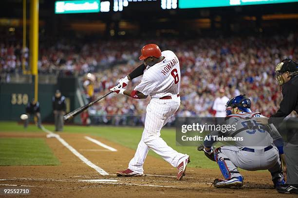 Playoffs: Philadelphia Phillies Ryan Howard in action, at bat vs Los Angeles Dodgers. Game 5. Philadelphia, PA CREDIT: Al Tielemans