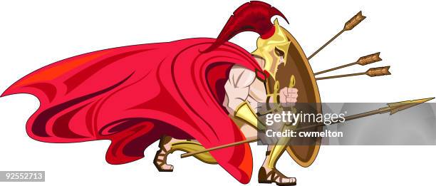 stockillustraties, clipart, cartoons en iconen met spartan - sparta greece