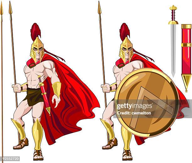 spartan warrior pack - trojan helmet stock illustrations