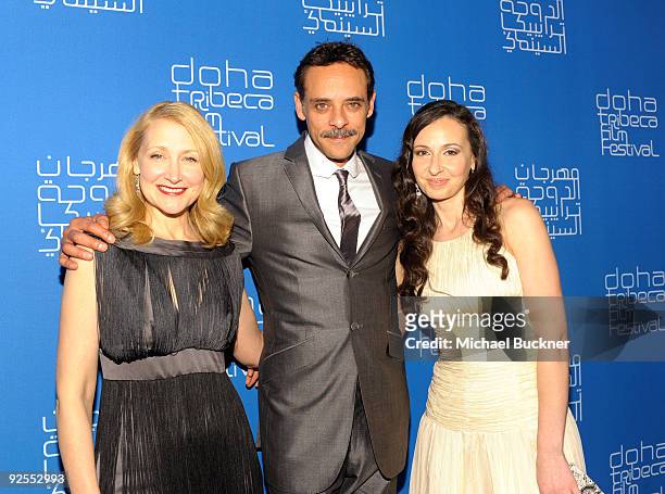 Actress Patricia Clarkson, actor Alexander Siddig and writer/director Ruba Nadda attend the "Cairo Time" screening at the Museum of Islamic Art...