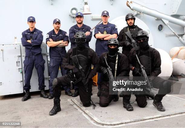 Qatar's Joint Special Forces and United Kingdom's Special Forces conduct a joint naval exercise in Doha, Qatar on February 28, 2018.