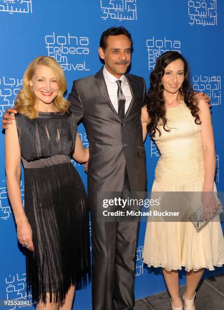 Actress Patricia Clarkson, actor Alexander Siddig and writer/director Ruba Nadda attend the "Cairo Time" screening at the Museum of Islamic Art...
