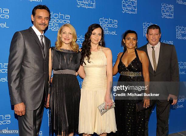 Actor Alexander Siddig, actress Patricia Clarkson and writer/director Ruba Nadda, Nagham Osman and producer Daniel Iron attend the "Cairo Time"...