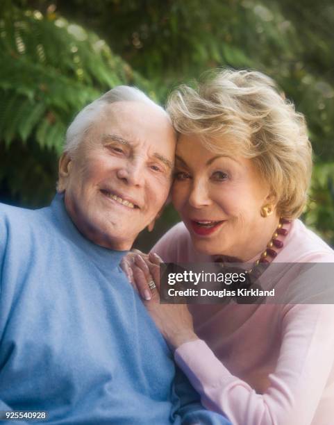 Kirk Douglas with wife Anne Douglas, California, 7th July 2009.