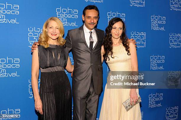 Actress Patricia Clarkson, actor Alexander Siddig and writer/director Ruba Nadda attend the "Cairo Time" screening at the Museum of Islamic Art...