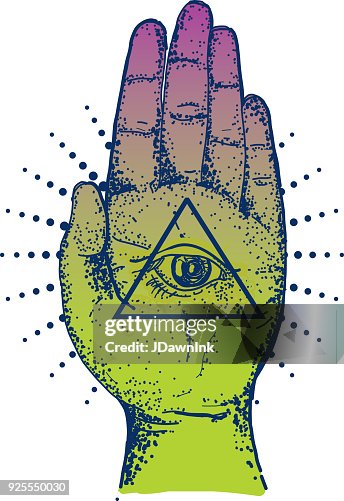 Hand Eye Coin Hand With Eye