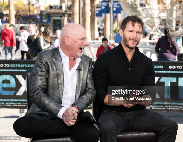 Rob Cohen and Ryan Kwanten visit "Extra" at Universal Studios Hollywood on February 28, 2018 in Universal City, California.