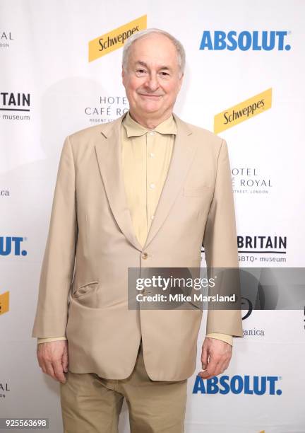 Paul Gambaccini attends the launch of the Queer Briain National LGBTQ+ Museum at Cafe Royal on February 28, 2018 in London, England.