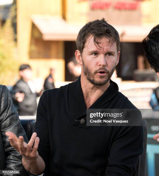 Ryan Kwanten visits "Extra" at Universal Studios Hollywood on February 28, 2018 in Universal City, California.