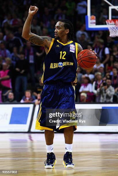 Rashad Wright of Alba is seen during the Beko Basketball Bundesliga game between Telekom Baskets and Alba Berlin at Telekom Dome on October 30, 2009...