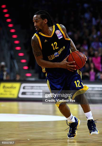 Rashad Wright of Alba is seen during the Beko Basketball Bundesliga game between Telekom Baskets and Alba Berlin at Telekom Dome on October 30, 2009...