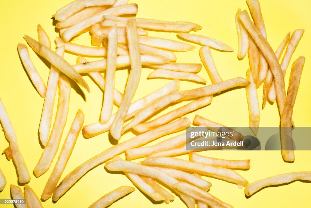 Greasy French Fries Junk Food Fast Food