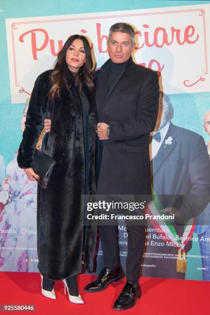 Sara Testa and Giorgio Restelli attend a photocall for 'Puoi Baciare Lo Sposo' on February 28, 2018 in Milan, Italy.