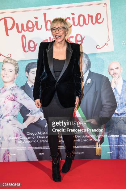 Malika Ayane attends a photocall for 'Puoi Baciare Lo Sposo' on February 28, 2018 in Milan, Italy.