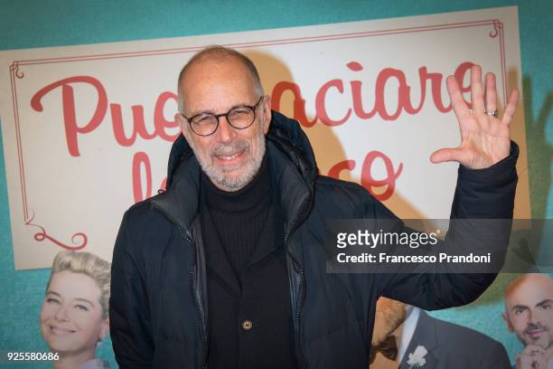 Gabriele Salvatores attends a photocall for 'Puoi Baciare Lo Sposo' on February 28, 2018 in Milan, Italy.