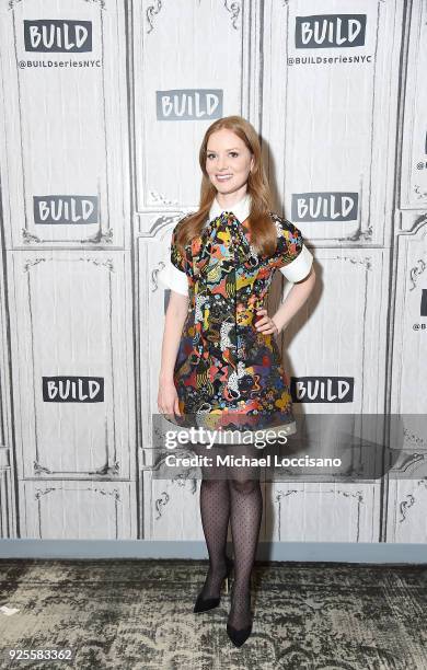 Actress Wrenn Schmidt visits Build to discuss the show The Looming Tower at Build Studio on February 28, 2018 in New York City.