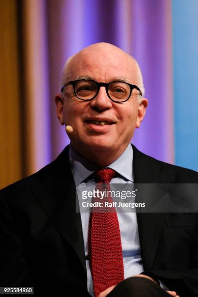 Michael Wolff during the reading of his book 'Fire and Fury: Inside the Trump White House' at the lit.cologne on February 28, 2018 in Cologne,...