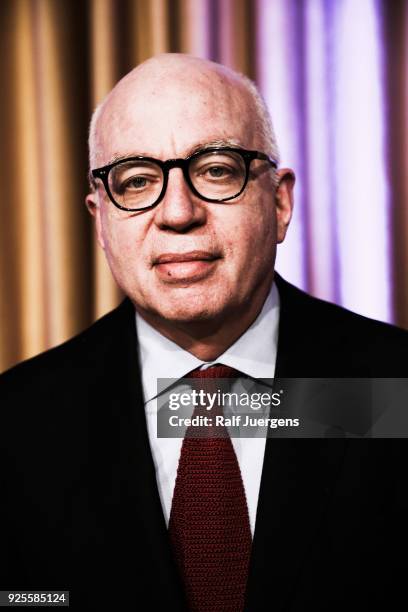 Michael Wolff during the reading of his book 'Fire and Fury: Inside the Trump White House' at the lit.cologne on February 28, 2018 in Cologne,...