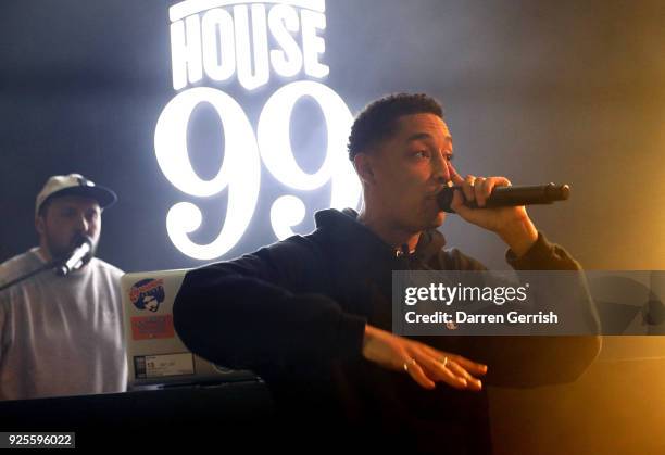 Loyle Carner performs at the HOUSE 99 by David Beckham Global Launch Party at Electrowerkz on February 28, 2018 in London, England.