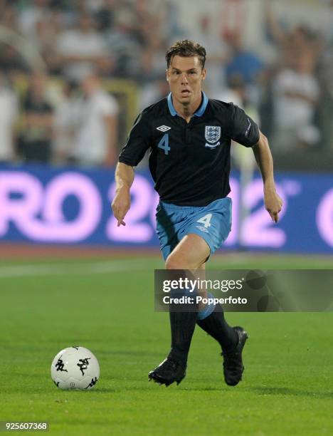 Scott Parker of England in action during the EURO 2012 group G qualifying match between Bulgaria and England at the Vasil Levski National Stadium on...