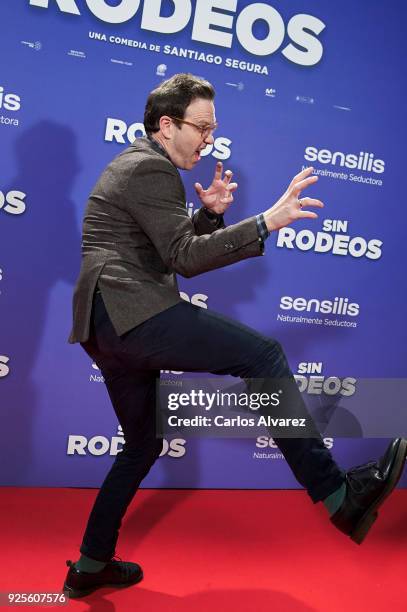 Actor Joaquin Reyes attends 'Sin Rodeos' premiere at the Capitol cinema on February 28, 2018 in Madrid, Spain.
