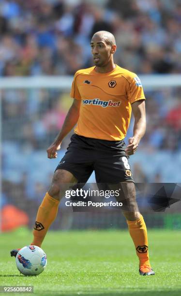 Karl Henry of Wolverhampton Wanderers in action during the Barclays Premier League match between Aston Villa and Wolverhampton Wanderers at Villa...