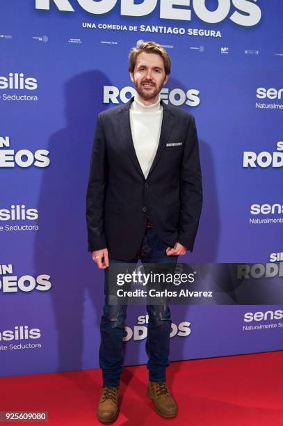 Manuel Velasco attends 'Sin Rodeos' premiere at the Capitol cinema on February 28, 2018 in Madrid, Spain.