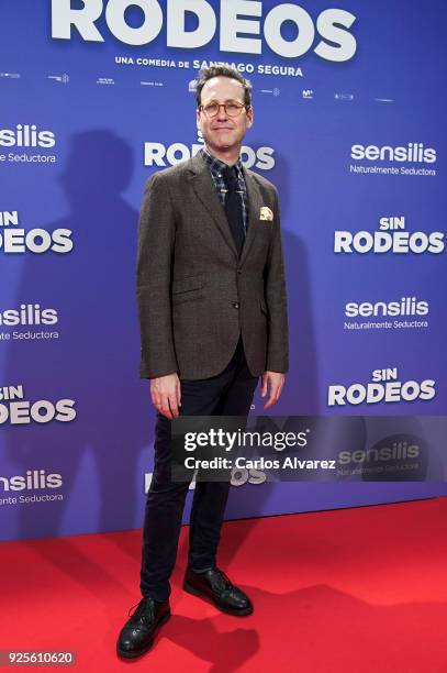 Actor Joaquin Reyes attends 'Sin Rodeos' premiere at the Capitol cinema on February 28, 2018 in Madrid, Spain.