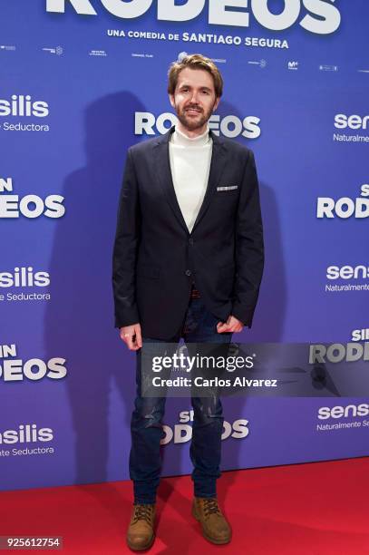 Manuel Velasco attends 'Sin Rodeos' premiere at the Capitol cinema on February 28, 2018 in Madrid, Spain.