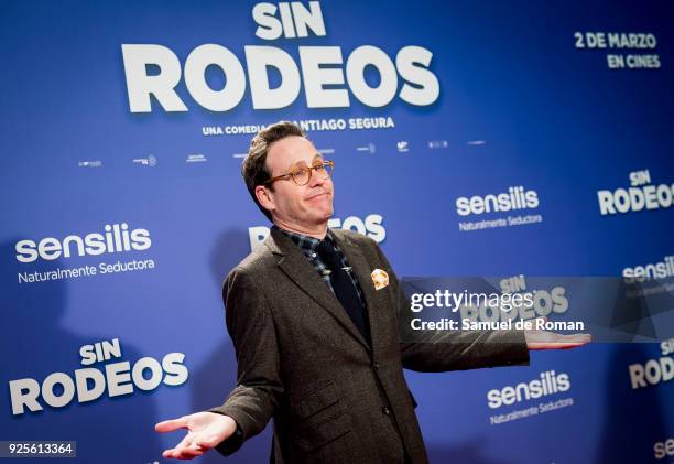Joaquin Reyes attends the "Sin Rodeos" Madrid premiere on February 28, 2018 in Madrid, Spain.