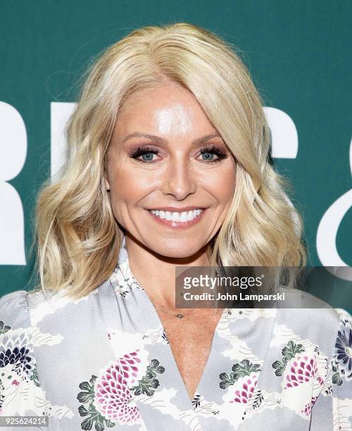 Kelly Ripa attends Jake Shears new book signing "Boys Keep Swinging" at Barnes & Noble Union Square on February 28, 2018 in New York City.