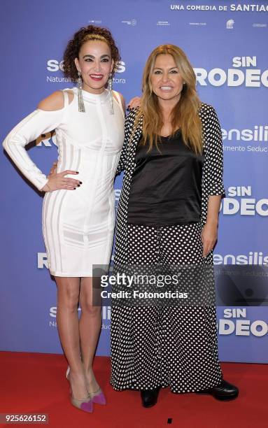 Cristina Rodriguez and Cristina Tarrega attend the 'Sin Rodeos' premiere at Capitol cinema on February 28, 2018 in Madrid, Spain.