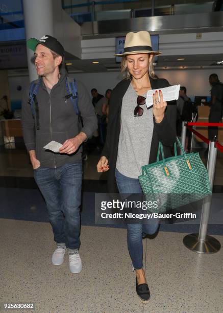 Glenn Howerton and Jill Latiano are seen on February 28, 2018 in Los Angeles, California.