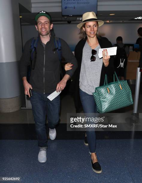 Glenn Howerton and Jill Latiano are seen on February 28, 2018 in Los Angeles, California.
