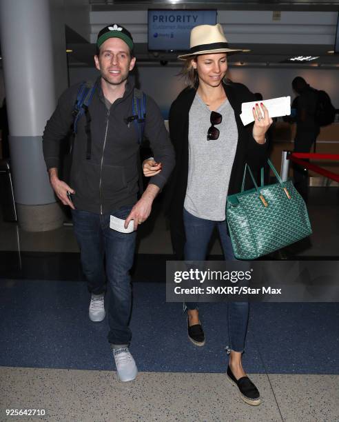 Glenn Howerton and Jill Latiano are seen on February 28, 2018 in Los Angeles, California.